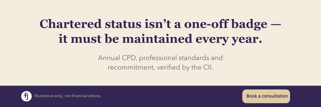 Chartered status is not a one-off badge - it must be maintained every year
