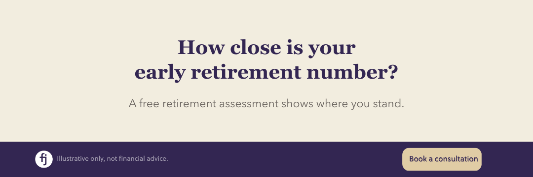 How close is your early retirement number? Take a free retirement assessment with Frazer James