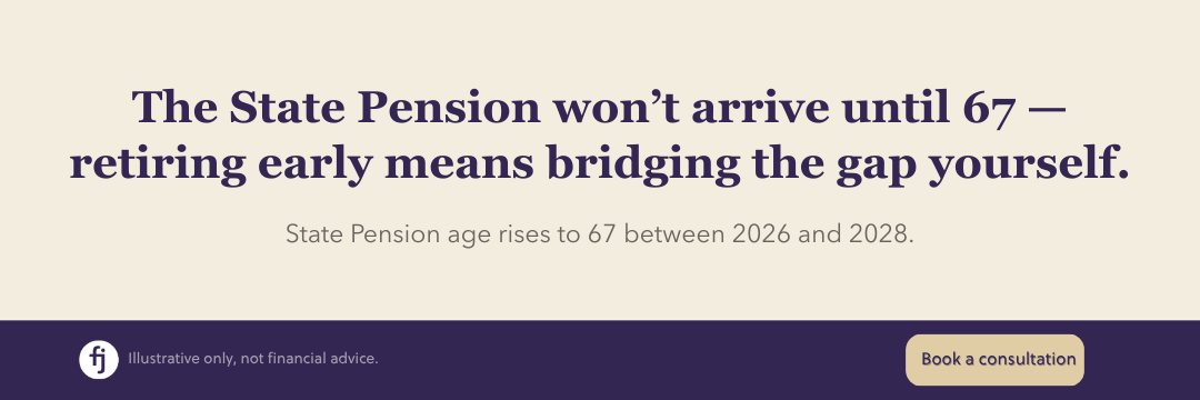 The State Pension will not arrive until 67 - retiring early means bridging the gap yourself