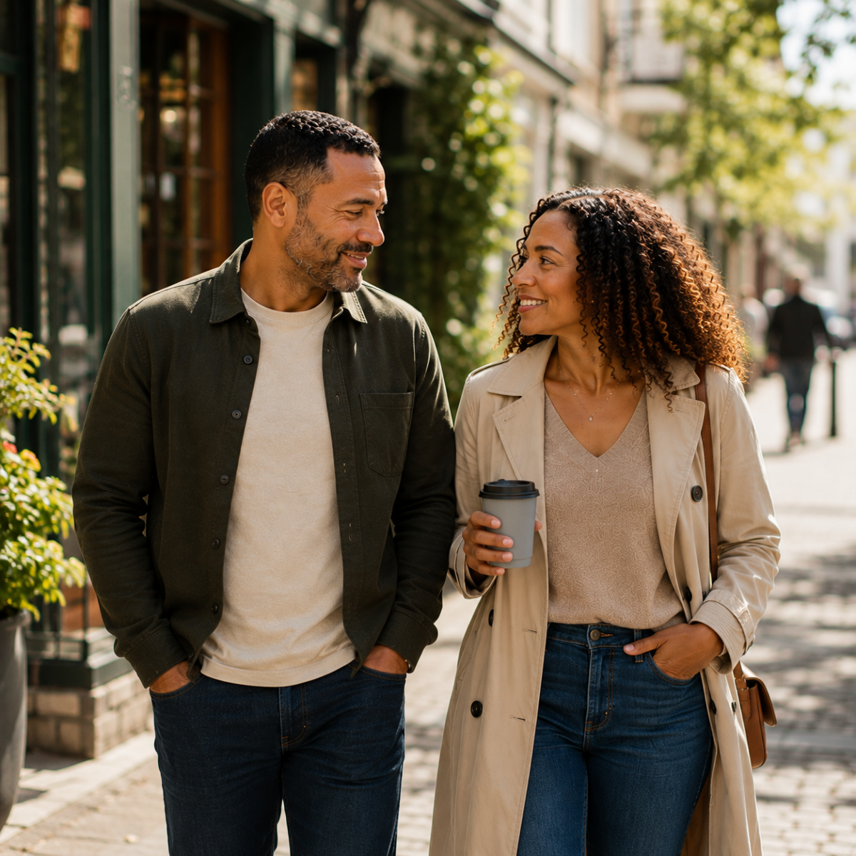 Finding the right financial adviser - couple talking about their financial adviser
