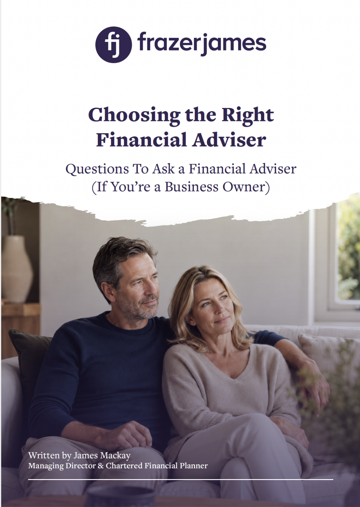 Choosing the right financial adviser cover page